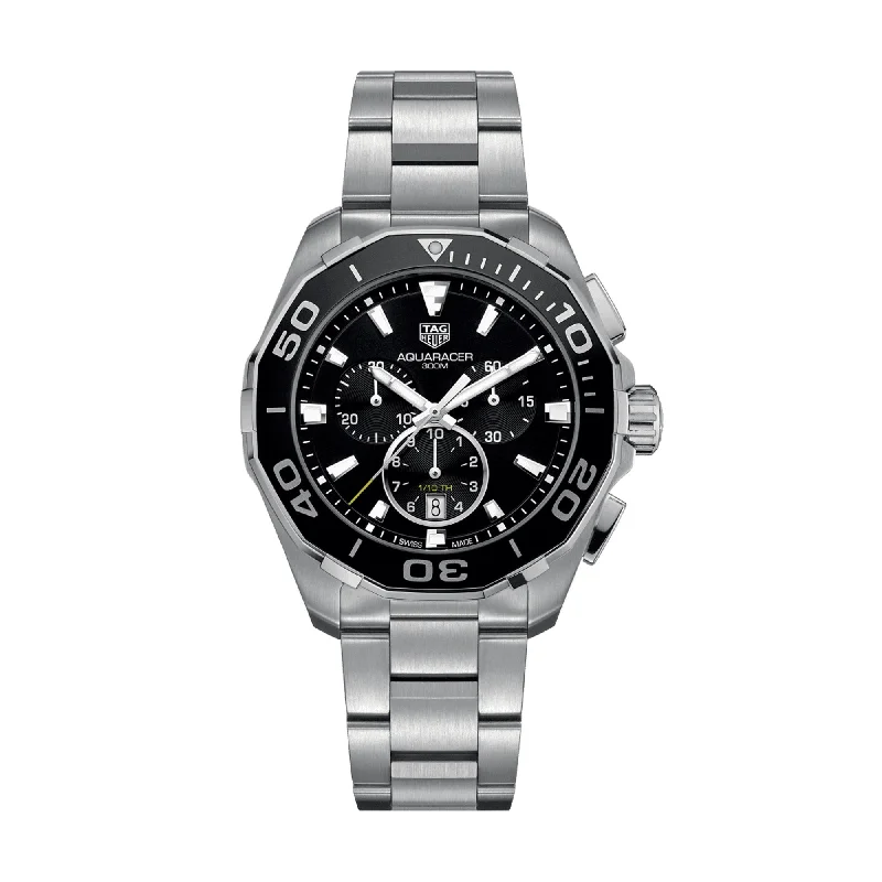 TAG Heuer Aquaracer Calibre 16 Quartz Mens Black Steel Chronograph