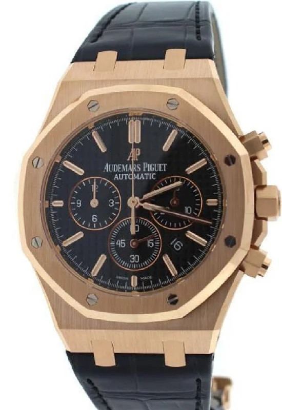 Audemars Piguet Royal Oak 41 Chronograph Pink Gold Blak Dial Watch 26320OR.OO.D002CR.01