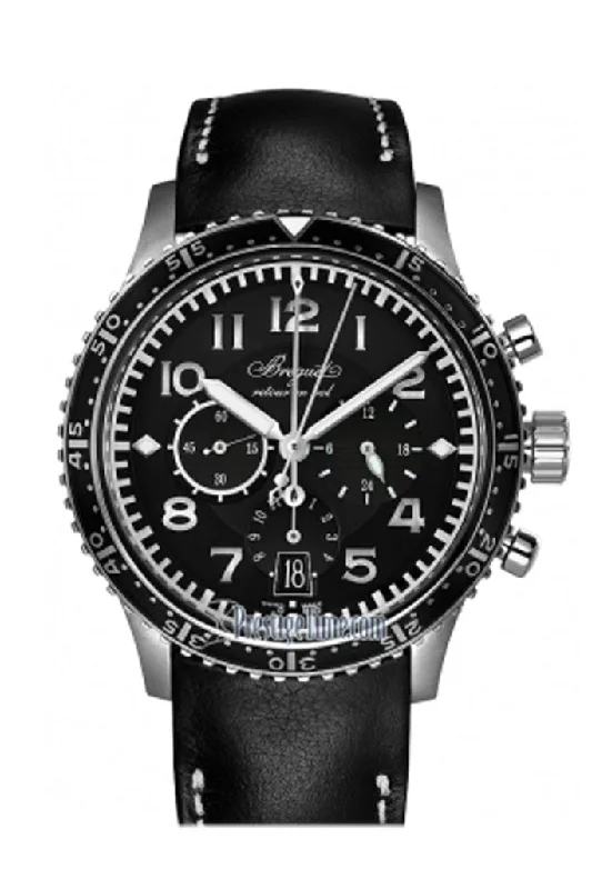 Breguet Transatlantique Type XXI Flyback Black Dial Automatic Men's Watch 3810TIH23ZU