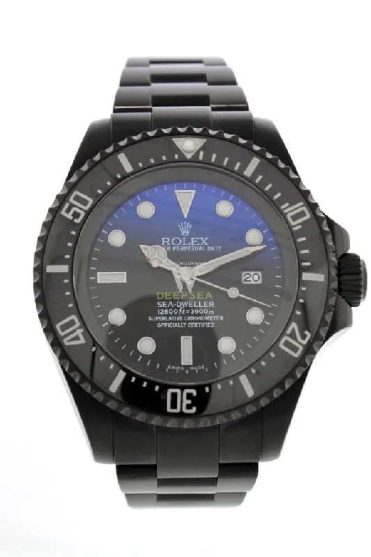 Rolex Black-pvd Sea Dweller Deepsea Black Blue Dial Stainless Steel Black Boc Coating Oyster Automatic Men's Watch 116660