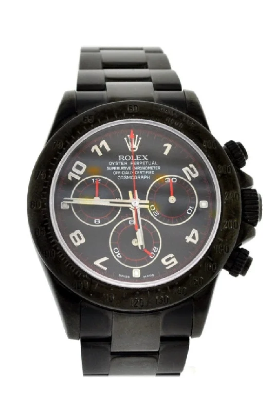 ROLEX Black-PVD Cosmograph Daytona Black Dial Stainless Steel Black BOC Coating Oyster Men's Watch