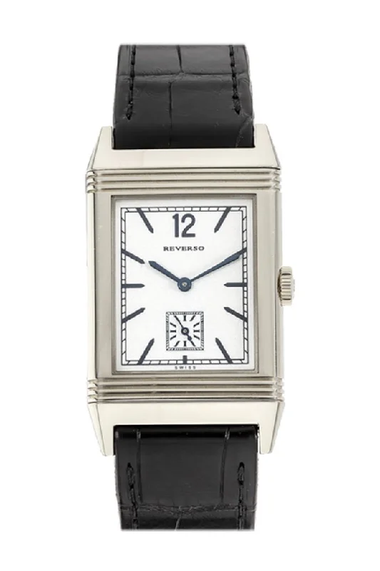 JAEGER JLC Reverso 1931 White Gold Black Croc Silver Dial 2783520