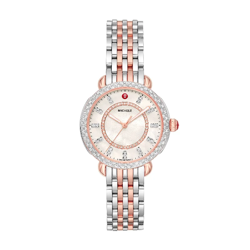 Sidney Classic Two-Tone Pink Gold Diamond Watch