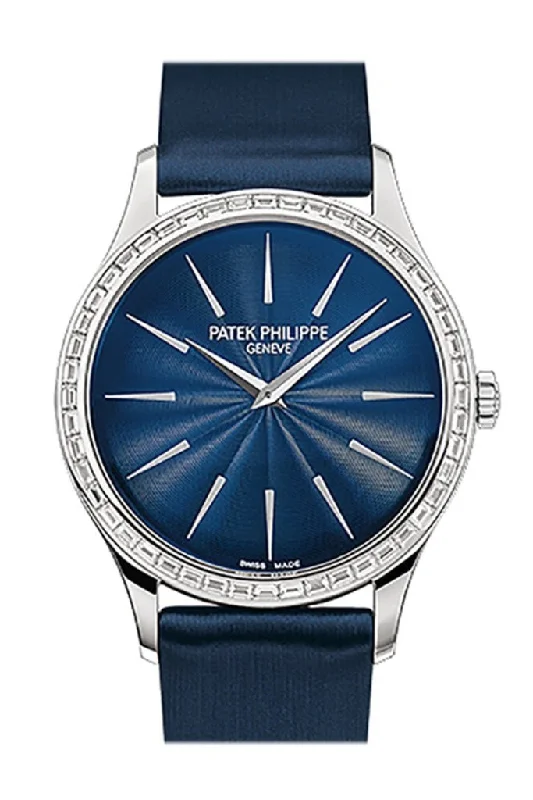 Patek Philippe Calatrava Night Blue Dial 33mm Ladies Hand Wound Watch 4897/300G