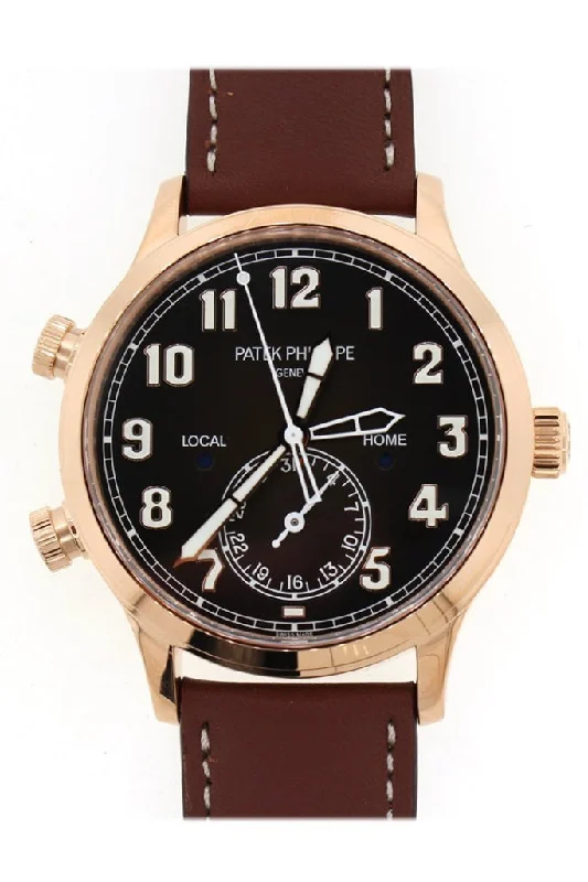 Patek Philippe 42mm Complications Calatrava Pilot Travel Time Automatic Men's Watch 5524R-001