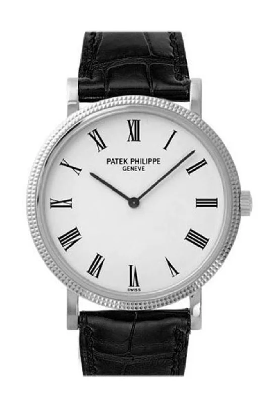 Patek Philippe Calatrava White Dial 18k White Gold 36mm Men's Watch 5120G