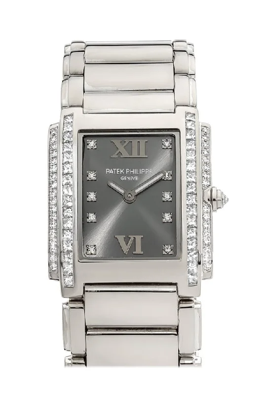 Patek Philippe Twenty four Gray Dial 30mm Ladies Watch 4910/20G-010