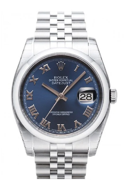 Rolex Datejust 36 Blue Dial Stainless Steel Jubilee Automatic Men's Watch 116200 Pre-owned