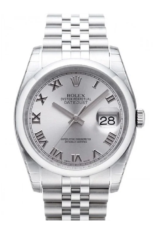 Rolex Datejust 36 Rhodium Dial Stainless Steel Jubilee Automatic Men's Watch 116200 Pre-owned