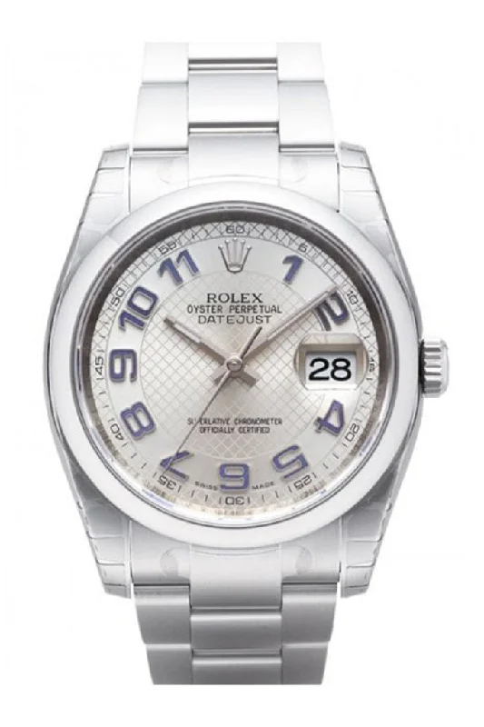 Rolex Datejust 36 Silver Dial Stainless Steel Oyster Automatic Men's Watch 116200 Pre-owned