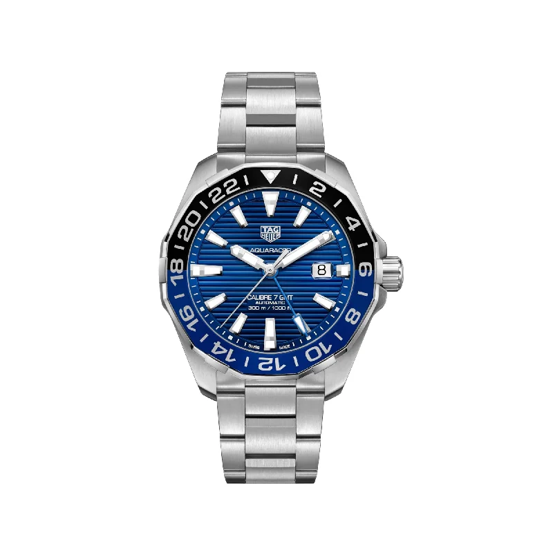 TAG Heuer Aquaracer  Calibre 7 GMT Automatic Mens Blue Steel Watch