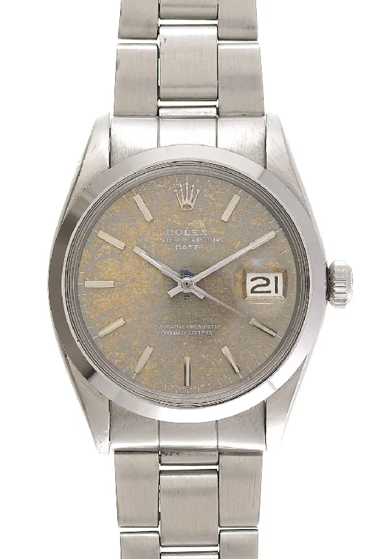 ROLEX OYSTER PERPETUAL DATE Ref.1500 Blue Patina Dial