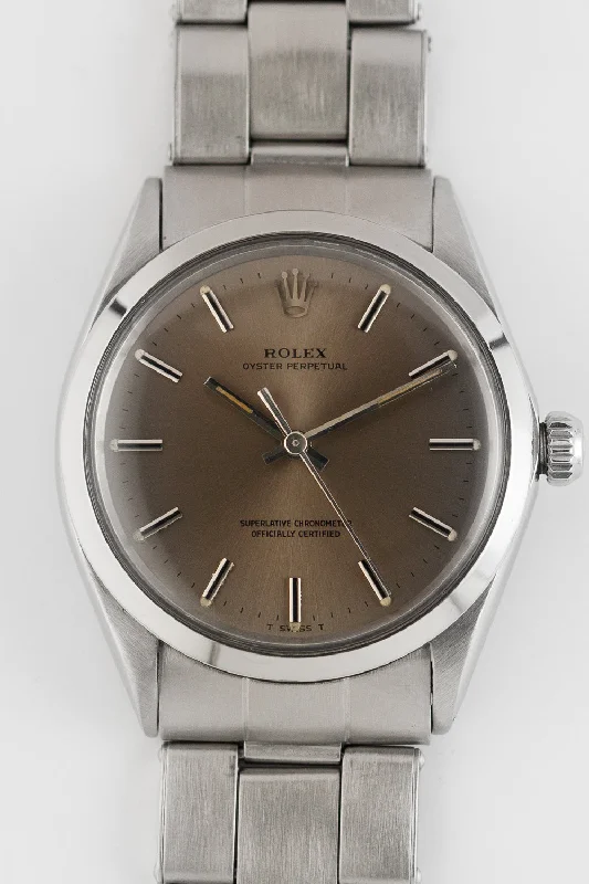 ROLEX OYSTER PERPETUAL Ref.1002 Brown Color Dial