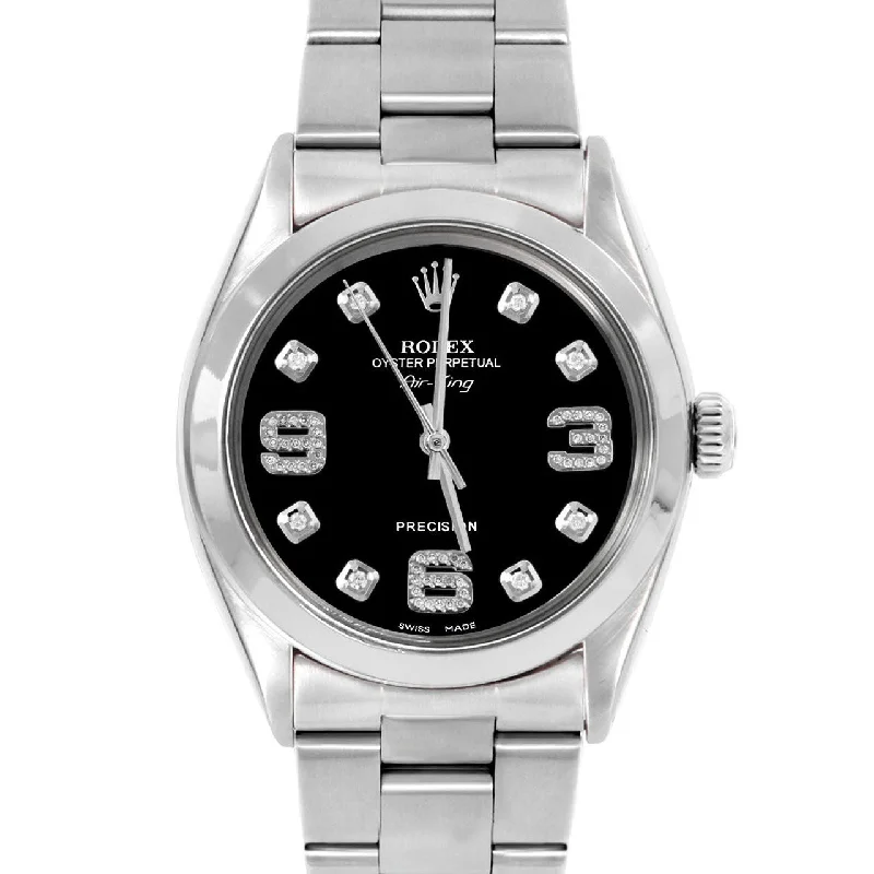 Rolex Air King 34mm | 5500-SS-BLK-8DA369-SMT-OYS