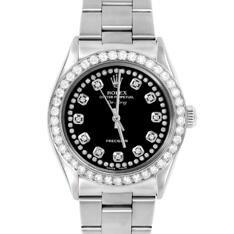 Rolex Air King 34mm | 5500-SS-BLK-STRD-2CT-OYS