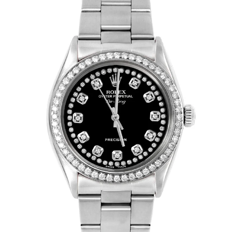 Rolex Air King 34mm | 5500-SS-BLK-STRD-BDS-OYS