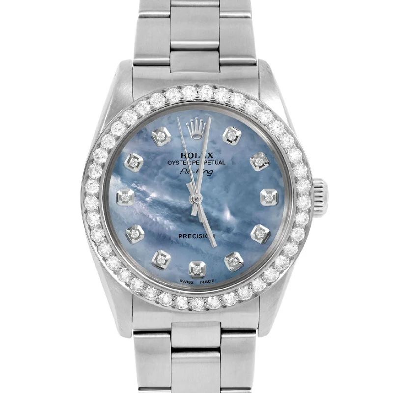 Rolex Air King 34mm | 5500-SS-BLMOP-DIA-AM-2CT-OYS