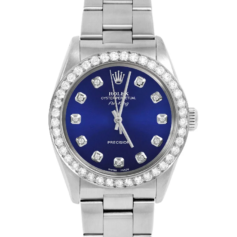 Rolex Air King 34mm | 5500-SS-BLU-DIA-AM-2CT-OYS