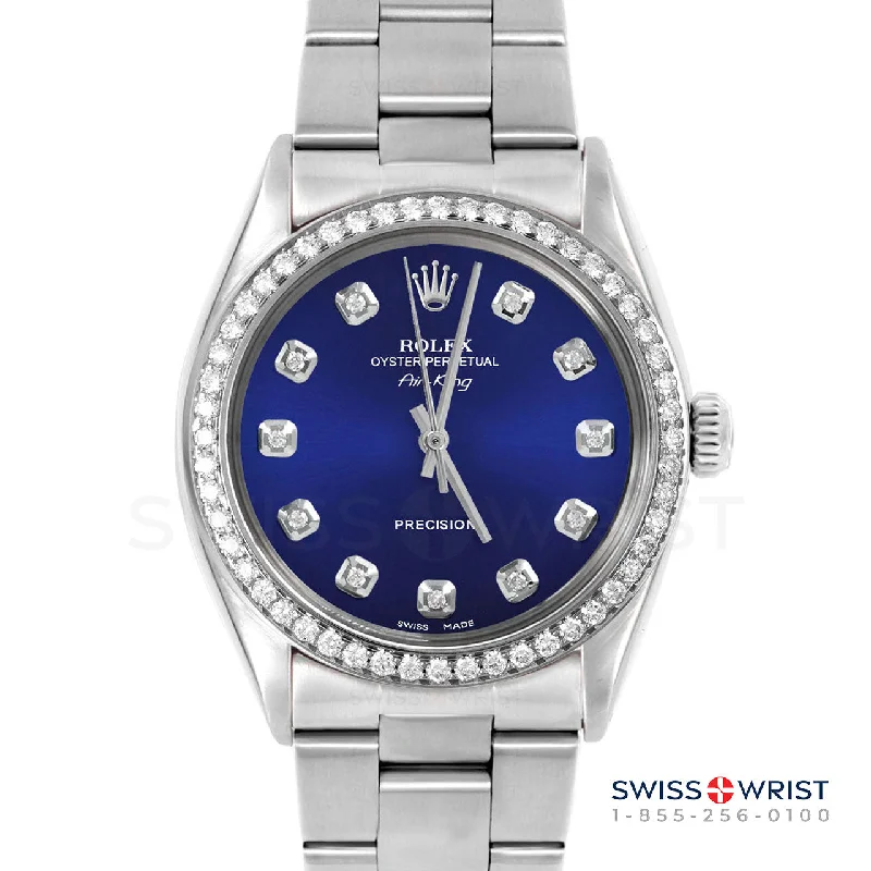 Rolex Air King 34mm | 5500-SS-BLU-DIA-AM-BDS-OYS