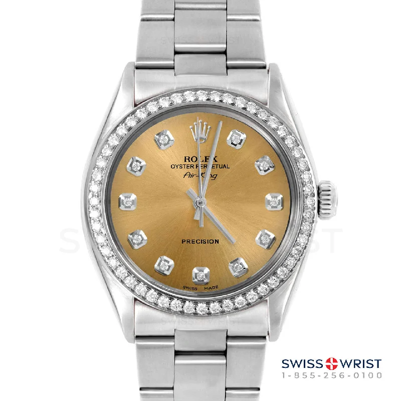 Rolex Air King 34mm | 5500-SS-CHM-DIA-AM-BDS-OYS