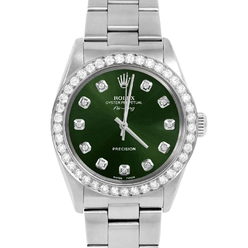 Rolex Air King 34mm | 5500-SS-GRN-DIA-AM-2CT-OYS