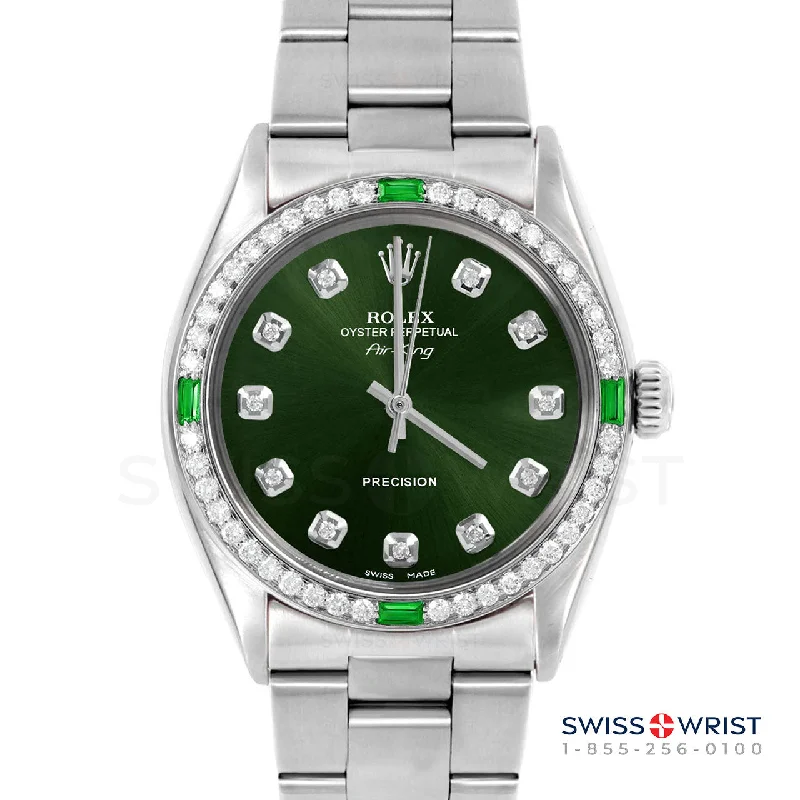 Rolex Air King 34mm | 5500-SS-GRN-DIA-AM-4EMD-OYS