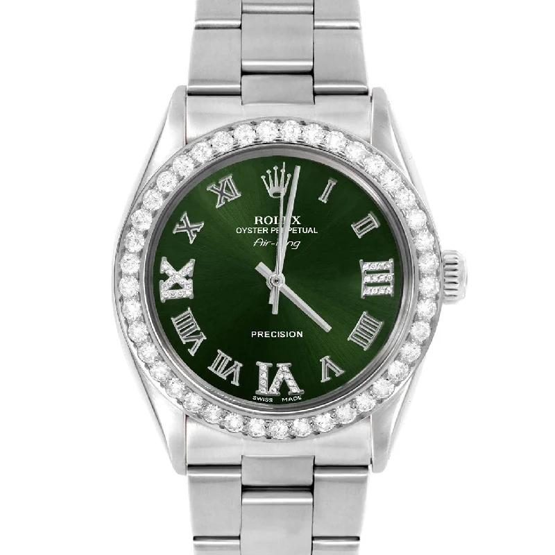 Rolex Air King 34mm | 5500-SS-GRN-RDR369-2CT-OYS