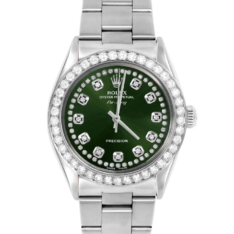 Rolex Air King 34mm | 5500-SS-GRN-STRD-2CT-OYS