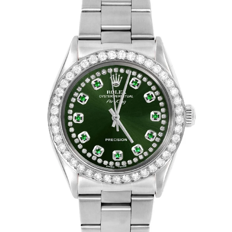 Rolex Air King 34mm | 5500-SS-GRN-STRE-2CT-OYS