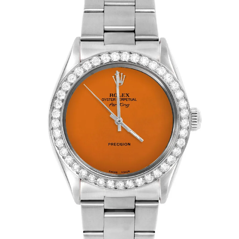 Rolex Air King 34mm | 5500-SS-ORN-NOHM-2CT-OYS