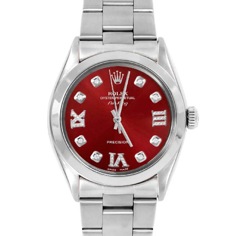 Rolex Air King 34mm | 5500-SS-RED-8DR369-SMT-OYS