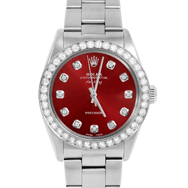 Rolex Air King 34mm | 5500-SS-RED-DIA-AM-2CT-OYS