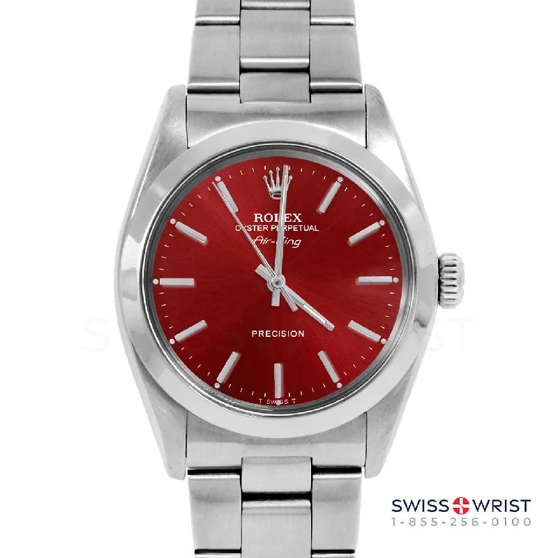 Rolex Air King 34mm | 5500-SS-RED-STK-SMT-OYS