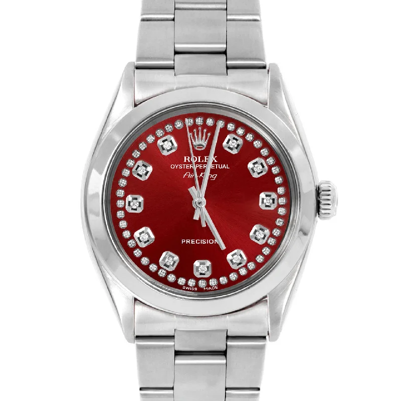 Rolex Air King 34mm | 5500-SS-RED-STRD-SMT-OYS