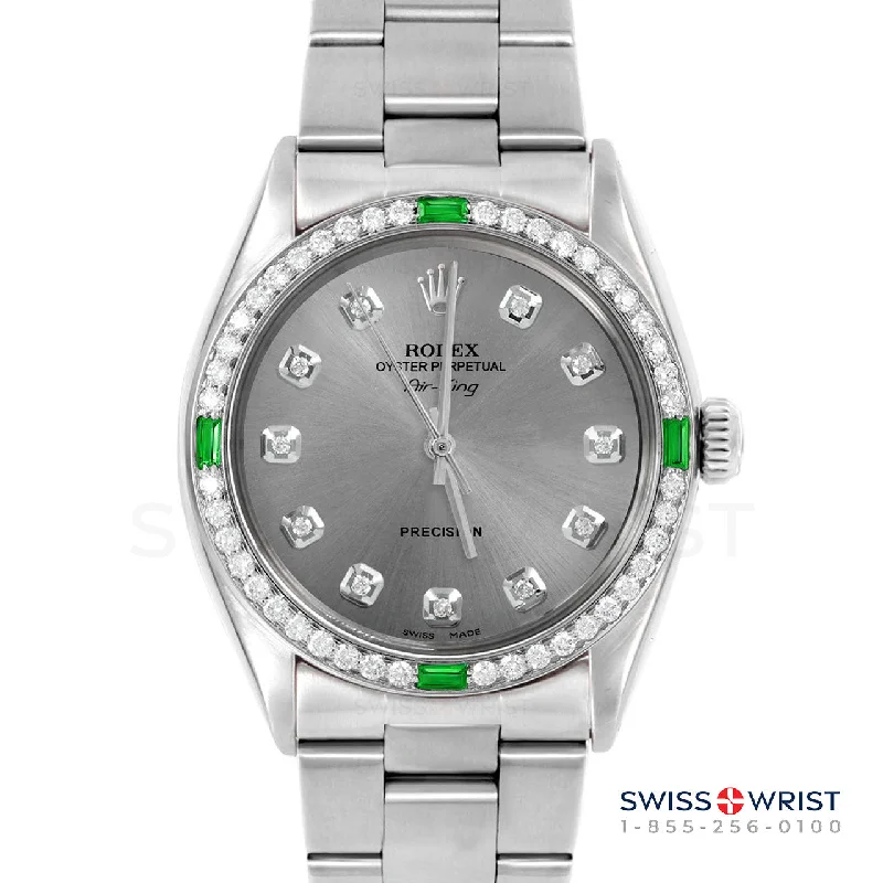 Rolex Air King 34mm | 5500-SS-SLT-DIA-AM-4EMD-OYS