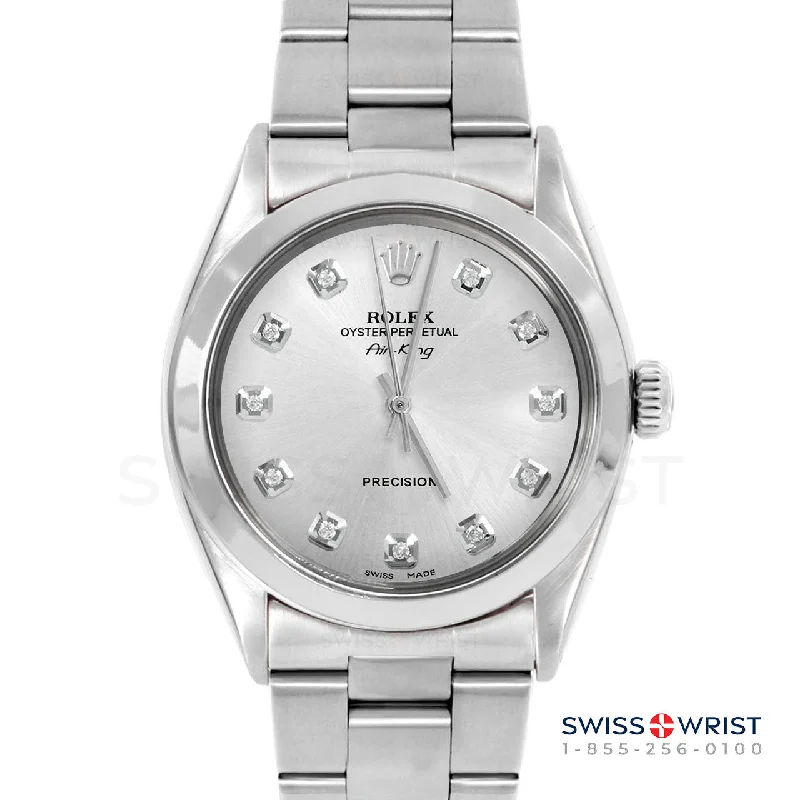 Rolex Air King 34mm | 5500-SS-SLV-DIA-AM-SMT-OYS