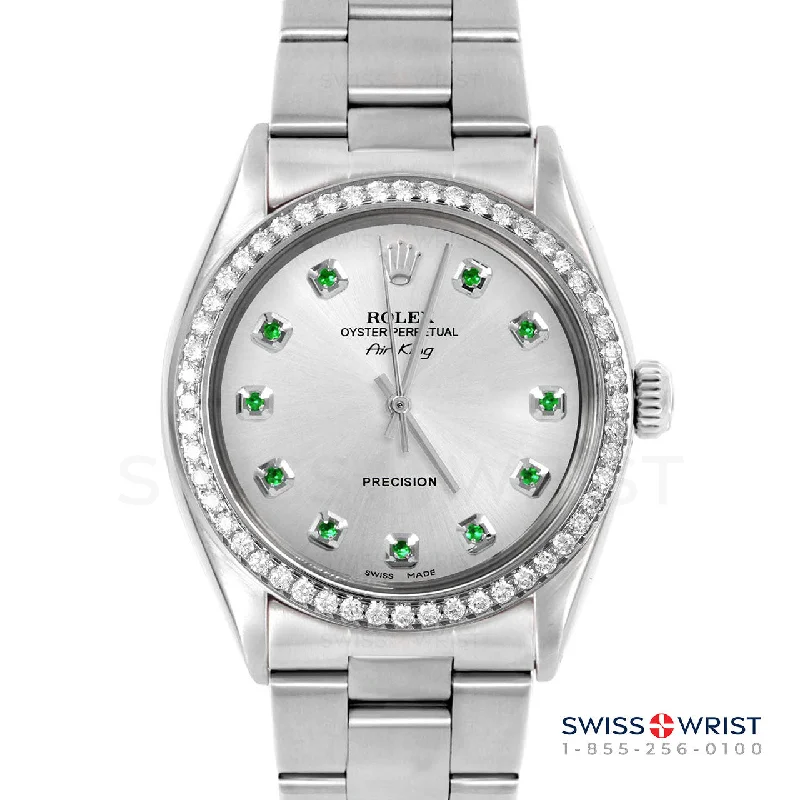 Rolex Air King 34mm | 5500-SS-SLV-EMD-AM-BDS-OYS