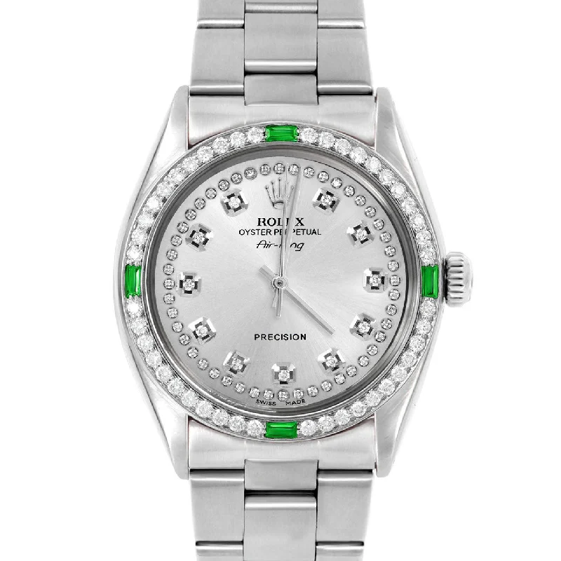 Rolex Air King 34mm | 5500-SS-SLV-STRD-4EMD-OYS