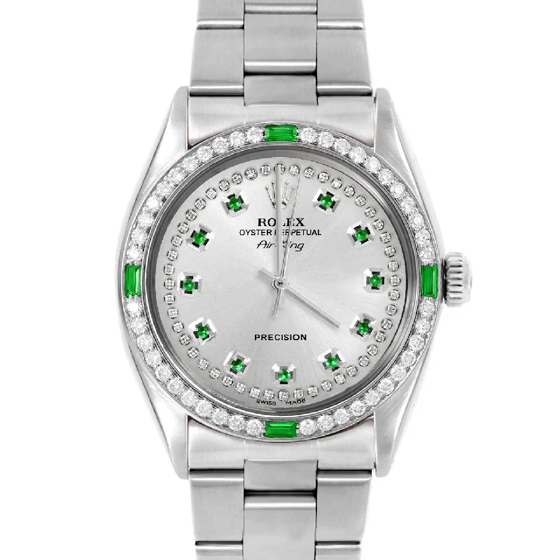 Rolex Air King 34mm | 5500-SS-SLV-STRE-4EMD-OYS