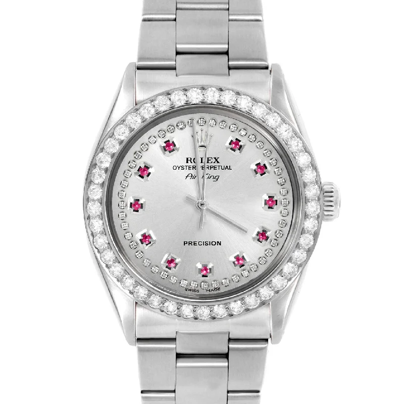 Rolex Air King 34mm | 5500-SS-SLV-STRR-2CT-OYS