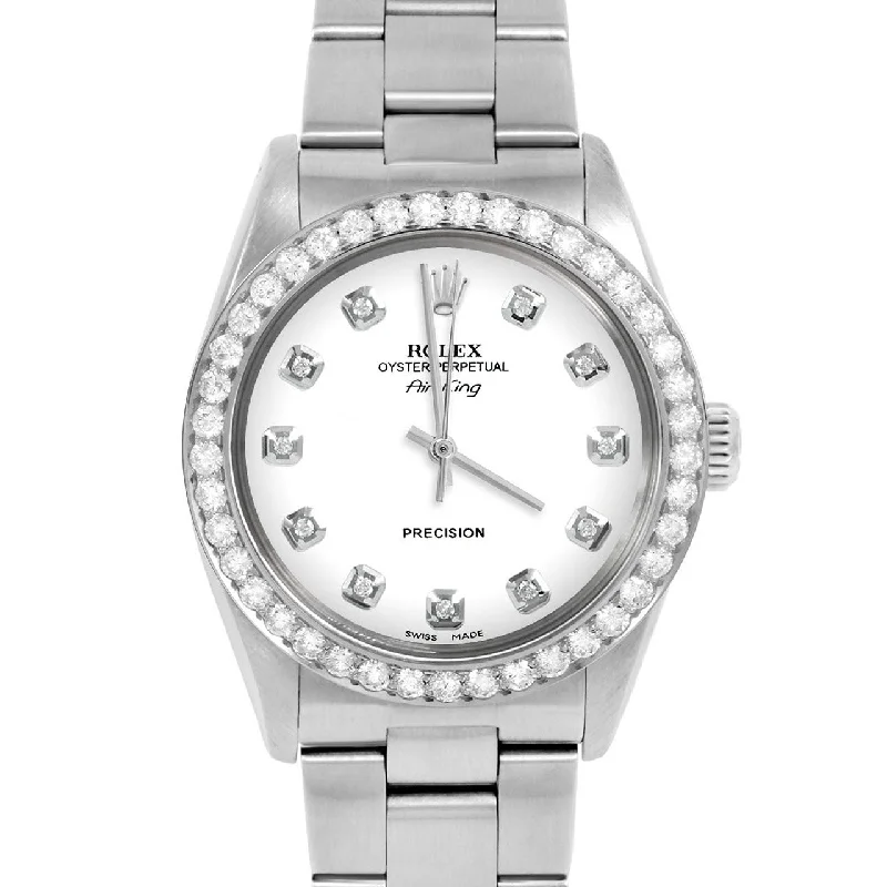 Rolex Air King 34mm | 5500-SS-WHT-DIA-AM-2CT-OYS