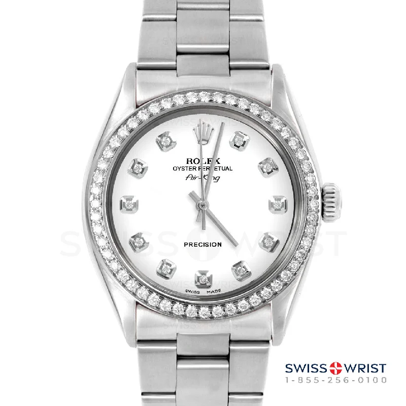 Rolex Air King 34mm | 5500-SS-WHT-DIA-AM-BDS-OYS