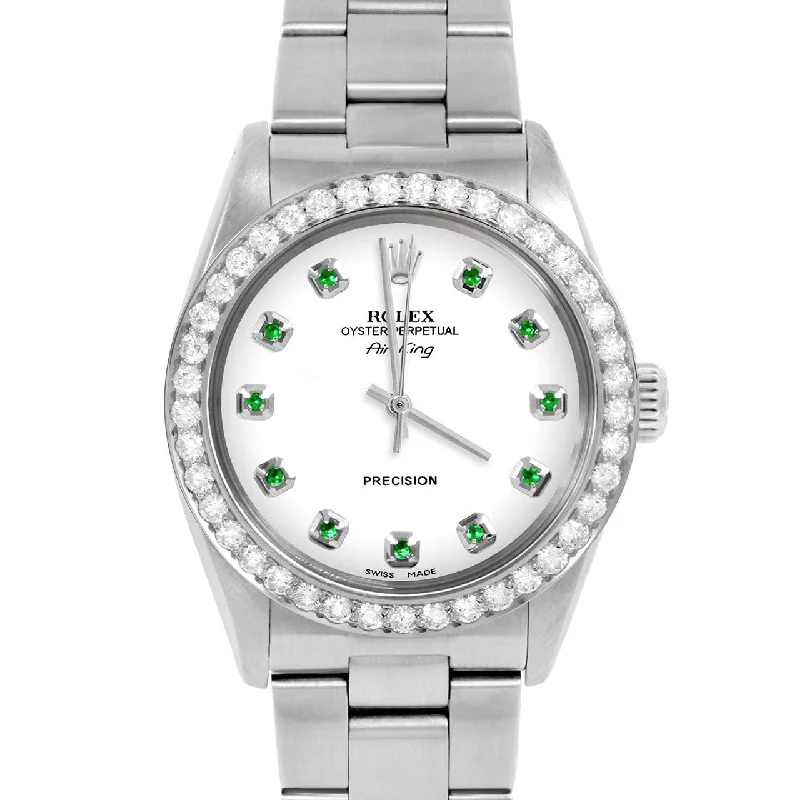 Rolex Air King 34mm | 5500-SS-WHT-EMD-AM-2CT-OYS