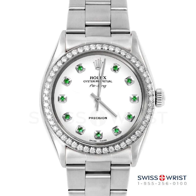 Rolex Air King 34mm | 5500-SS-WHT-EMD-AM-BDS-OYS