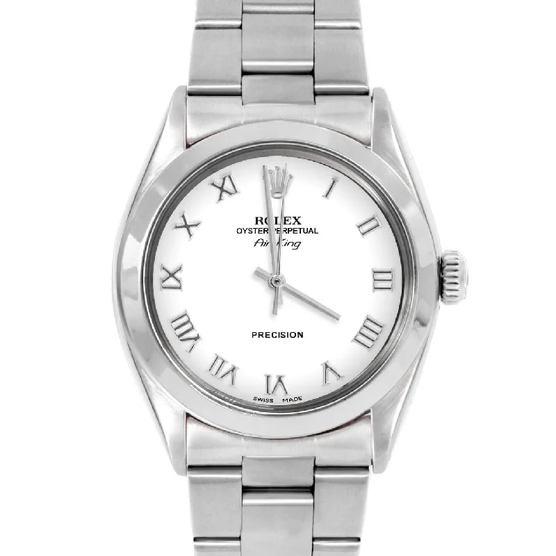 Rolex Air King 34mm | 5500-SS-WHT-ROM-SMT-OYS