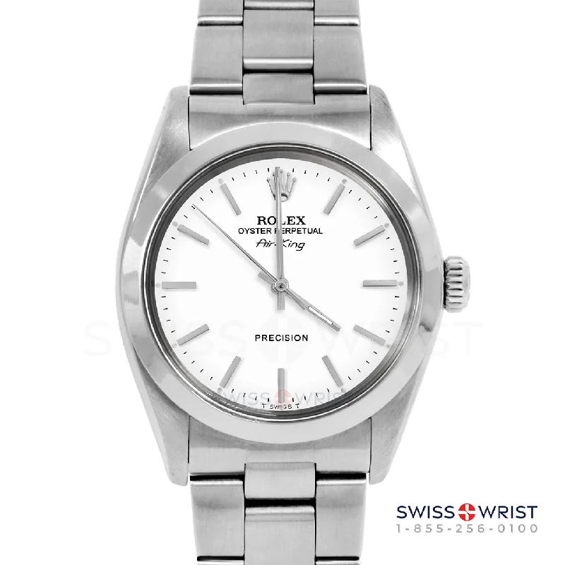 Rolex Air King 34mm | 5500-SS-WHT-STK-SMT-OYS