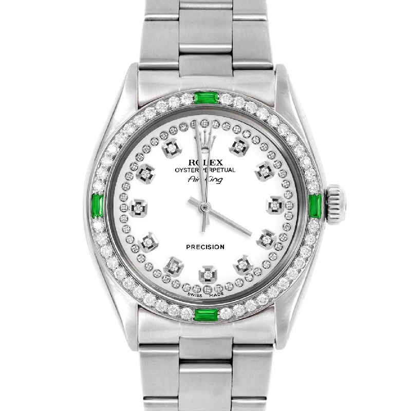 Rolex Air King 34mm | 5500-SS-WHT-STRD-4EMD-OYS