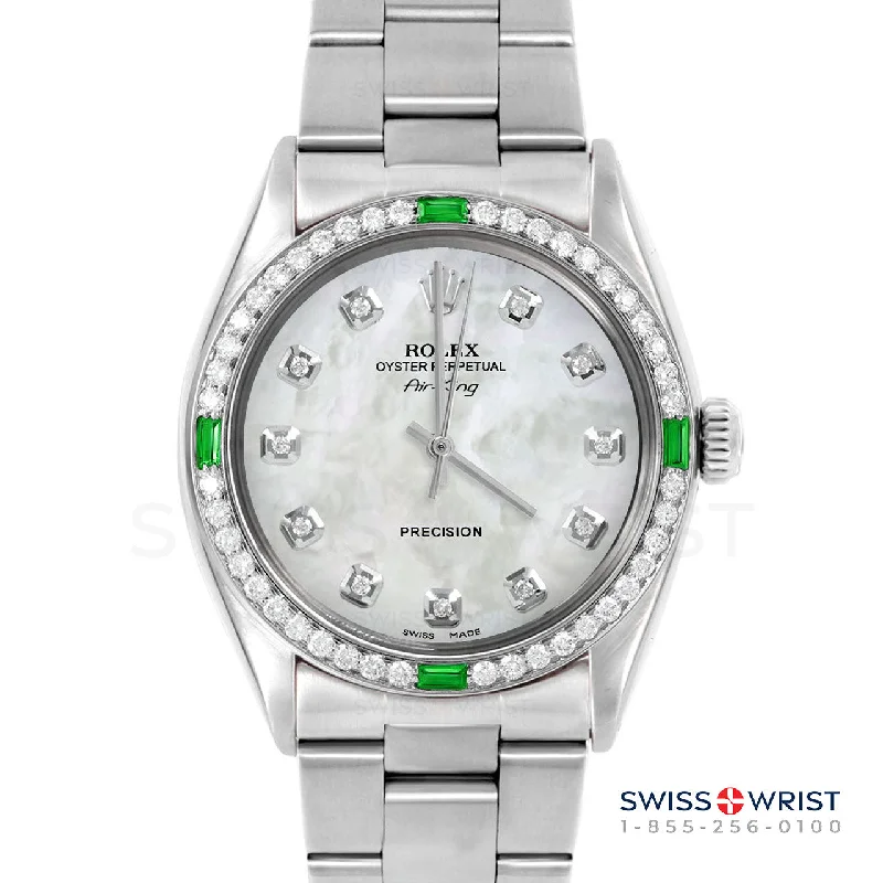 Rolex Air King 34mm | 5500-SS-WMOP-DIA-AM-4EMD-OYS