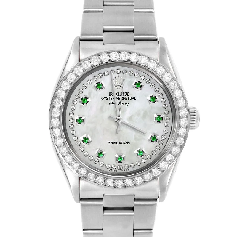 Rolex Air King 34mm | 5500-SS-WMOP-STRE-2CT-OYS