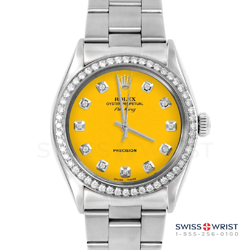 Rolex Air King 34mm | 5500-SS-YLW-DIA-AM-BDS-OYS